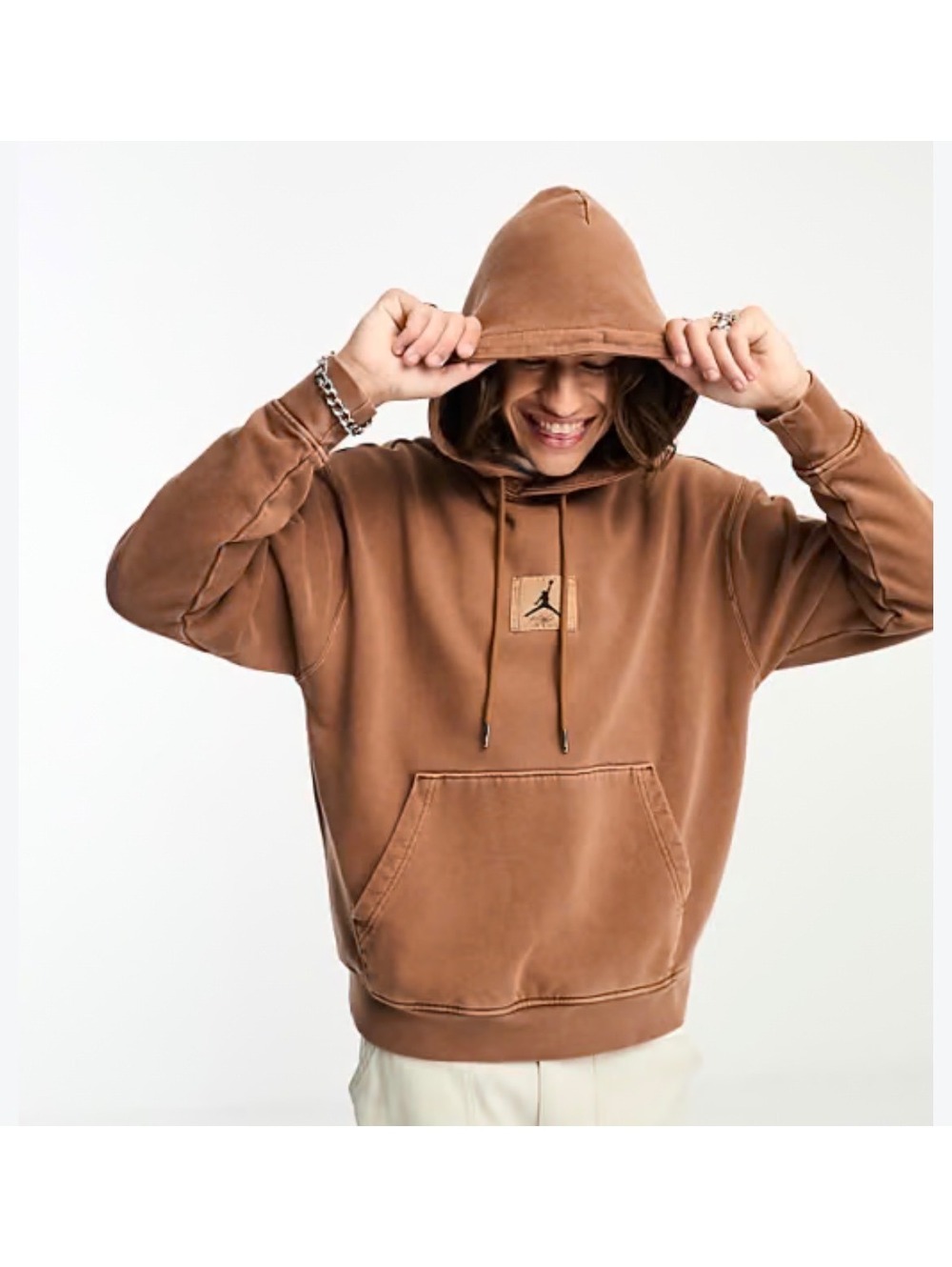 Jordan Flight Heritage Pullover Hoodie Archeo Brown Nike Unisex Sweatshirt M